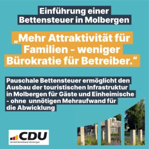Einführung einer Bettensteuer in Molbergen